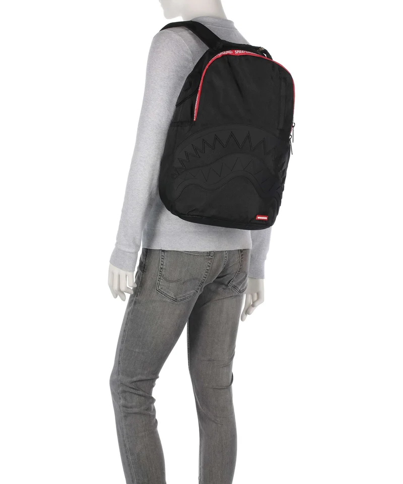 Sprayground Printed Zipper Shark Rucksack black
