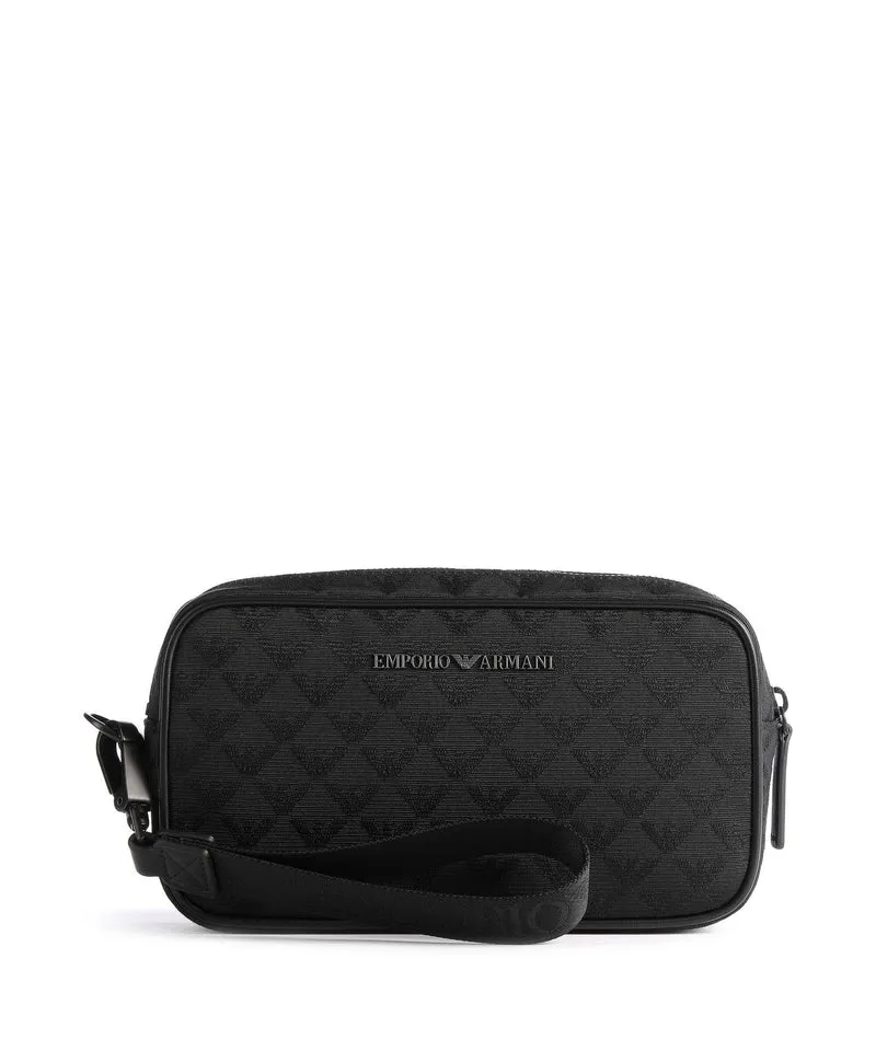Emporio Armani Omnia Jacquard Kulturbeutel black