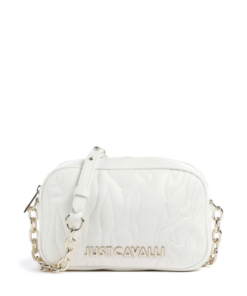 Just Cavalli Quilted Zebra Umhängetasche white