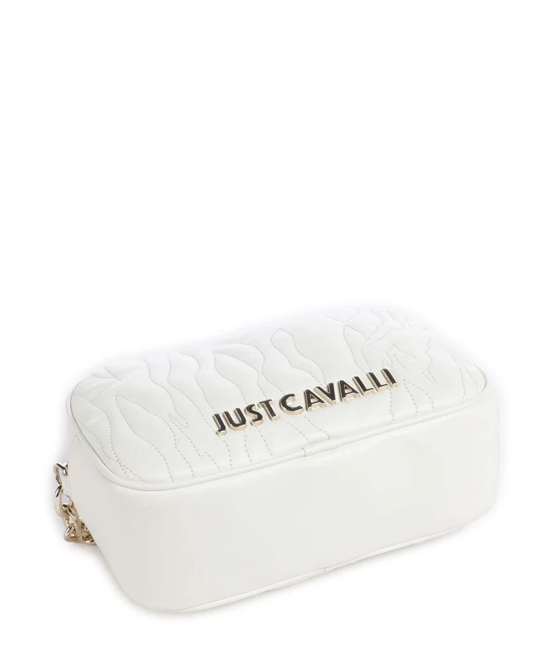 Just Cavalli Quilted Zebra Umhängetasche white