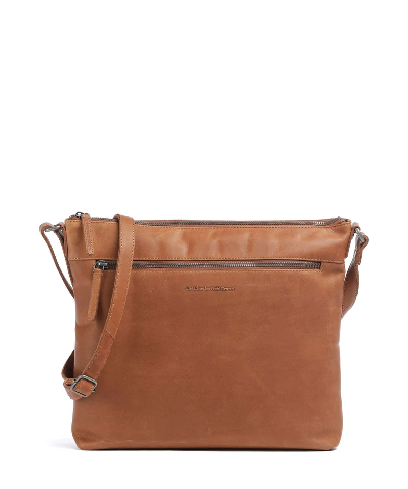 The Chesterfield Brand Wax Pull Up Cow Cartagena Umhängetasche cognac
