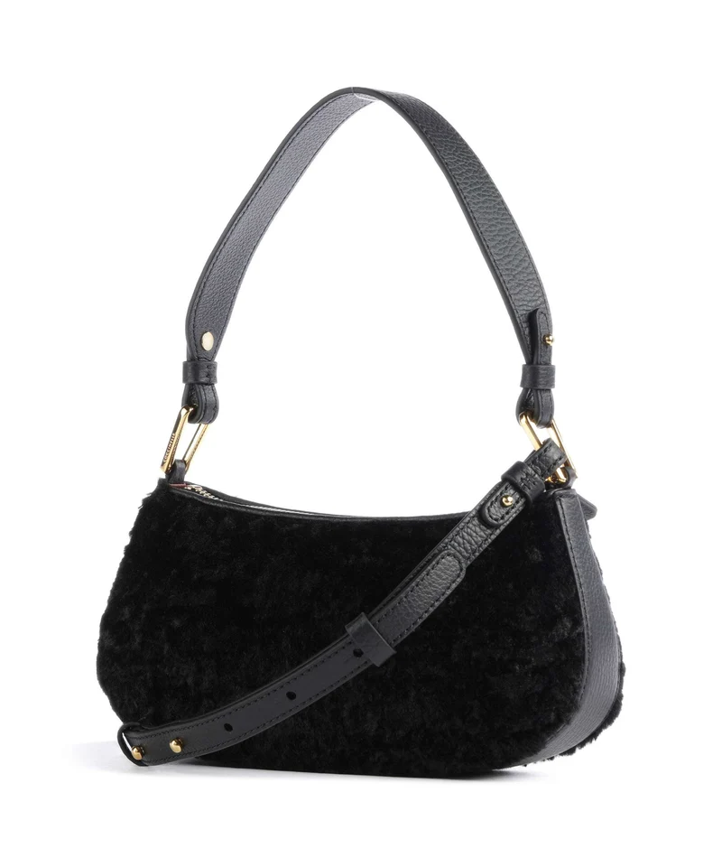 Coccinelle Merveille Astrakan Schultertasche noir