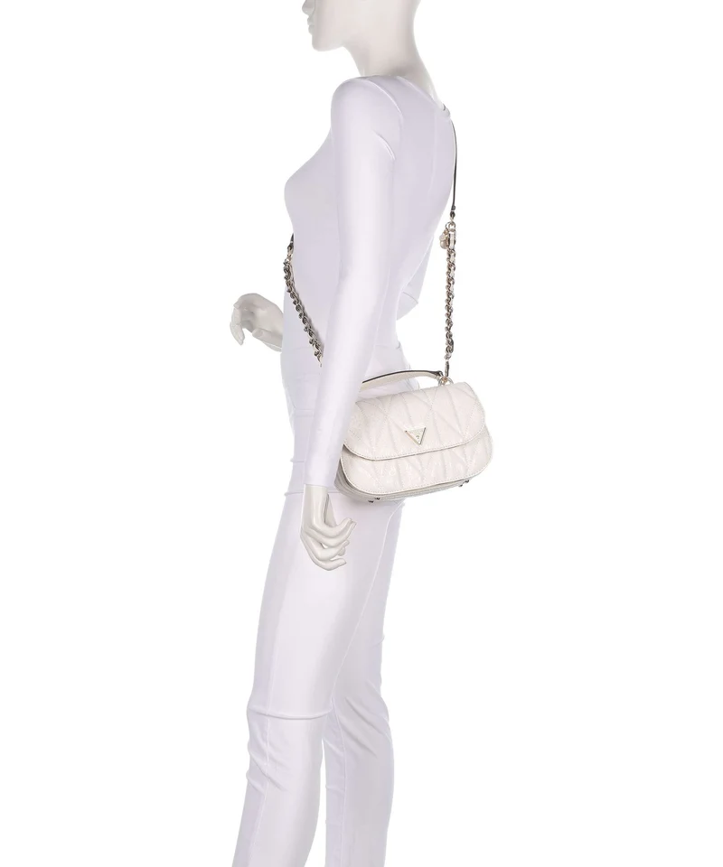 Guess Aldina G-Shine Umhängetasche offwhite
