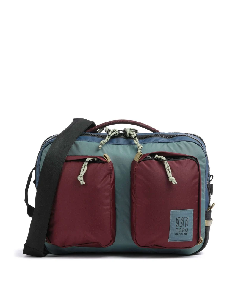 Topo Designs Global Aktentasche dark denim/burgundy