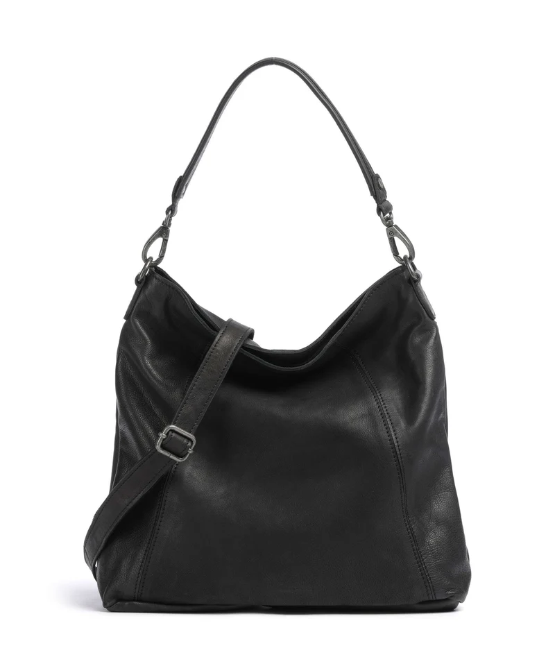 The Chesterfield Brand Washed Waxed Cow Sintra Beuteltasche black