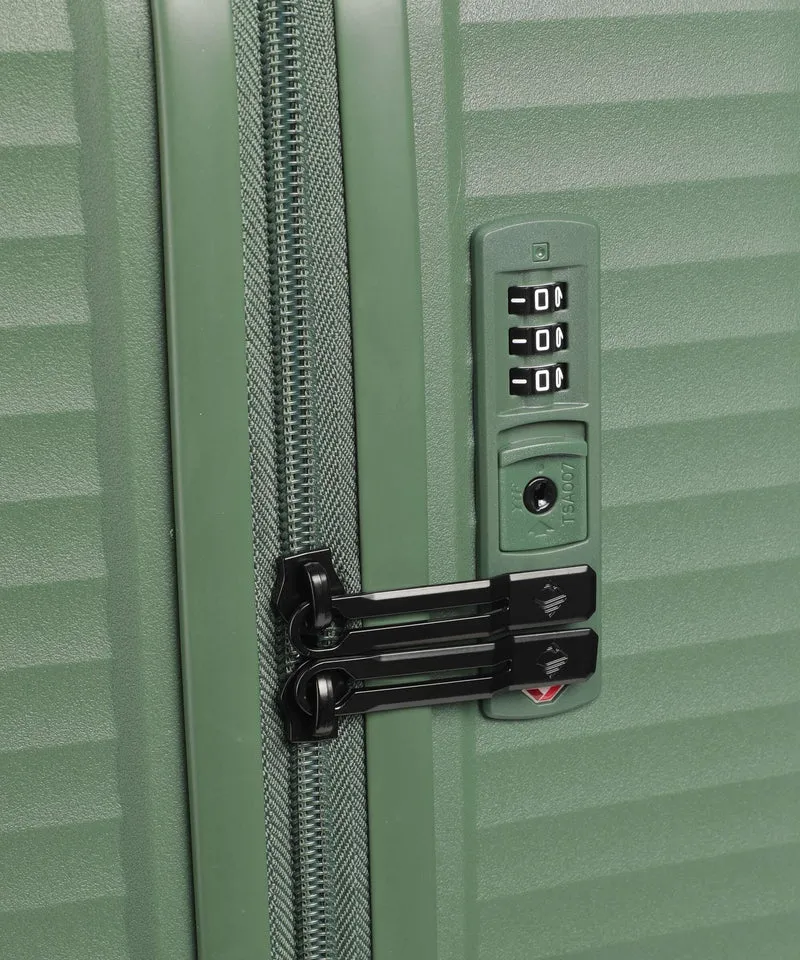 Travelite Air Stripe 4-Rollen Trolley Set green
