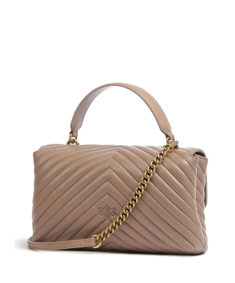 Pinko Love Lady Puff Classic Handtasche biscotto zenzero/antique gold