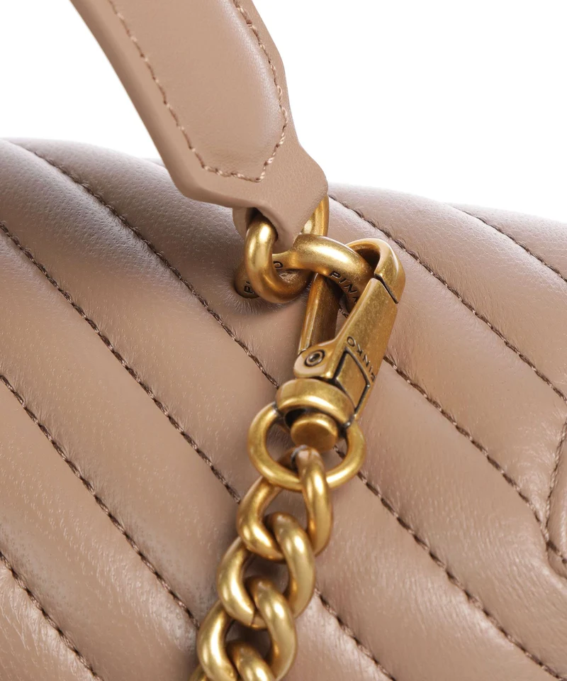 Pinko Love Lady Puff Classic Handtasche biscotto zenzero/antique gold