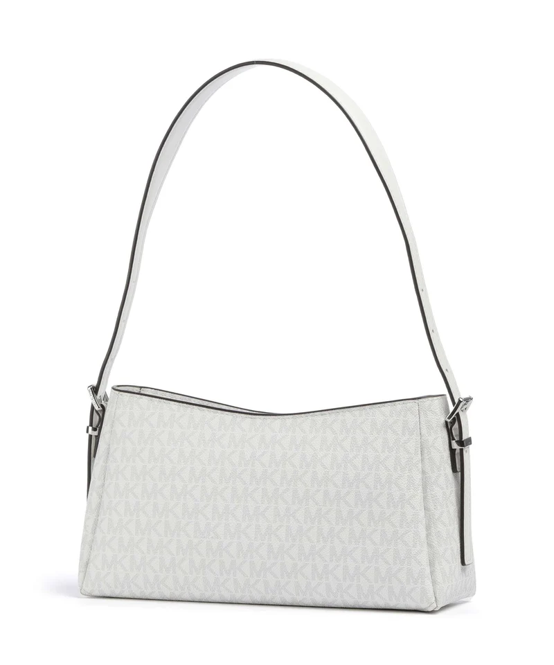 Michael Kors Moore Schultertasche optic white/alluminium