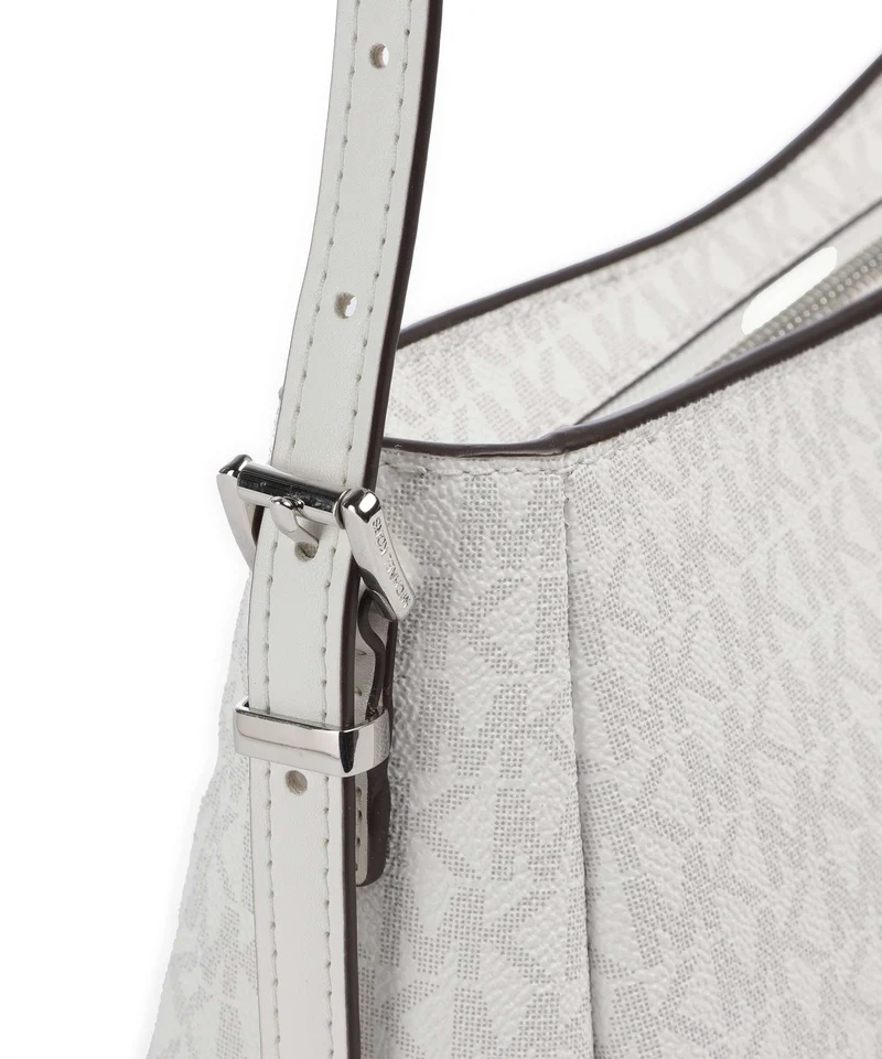 Michael Kors Moore Schultertasche optic white/alluminium