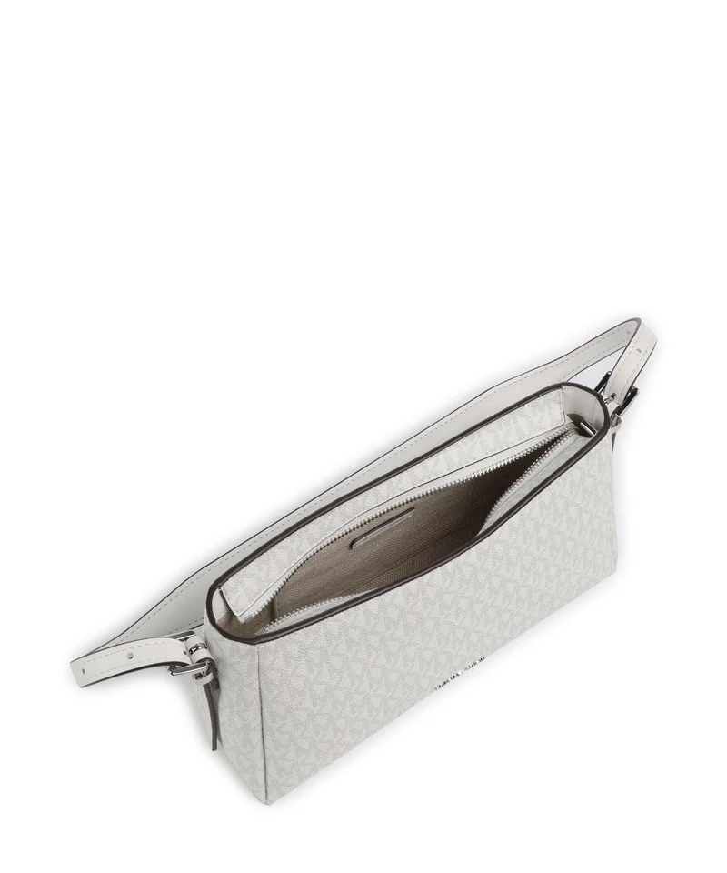 Michael Kors Moore Schultertasche optic white/alluminium