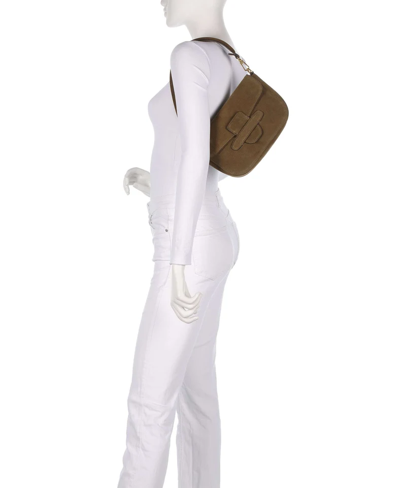 Abro Suede Camilla Schultertasche military