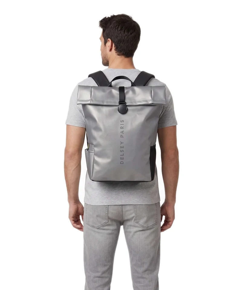 Delsey Paris Turenne Soft Rolltop Rucksack silber