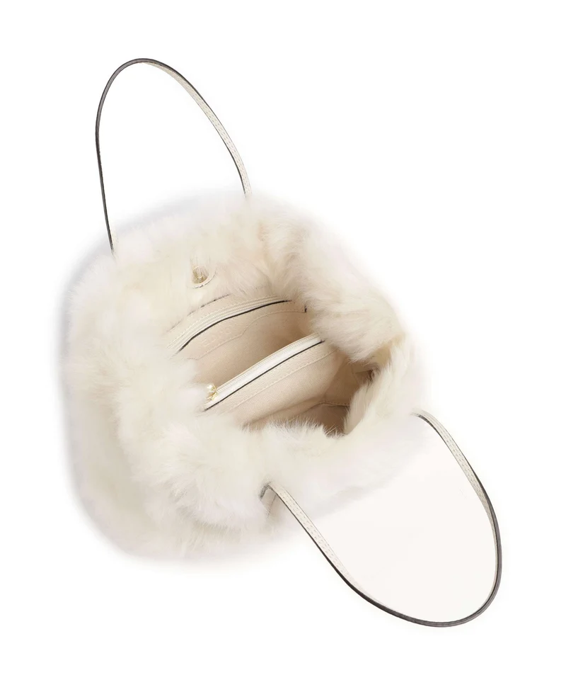 Abro Shearling Noelle Handtasche beige