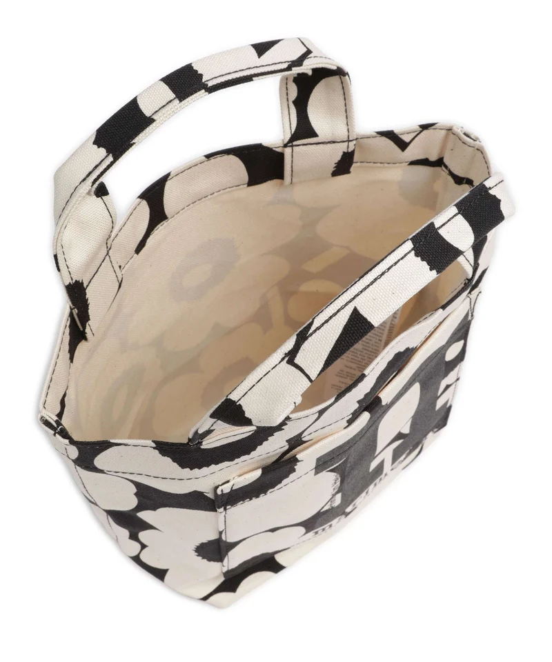Marimekko Mono Unikko Mini Handtasche cotton/black