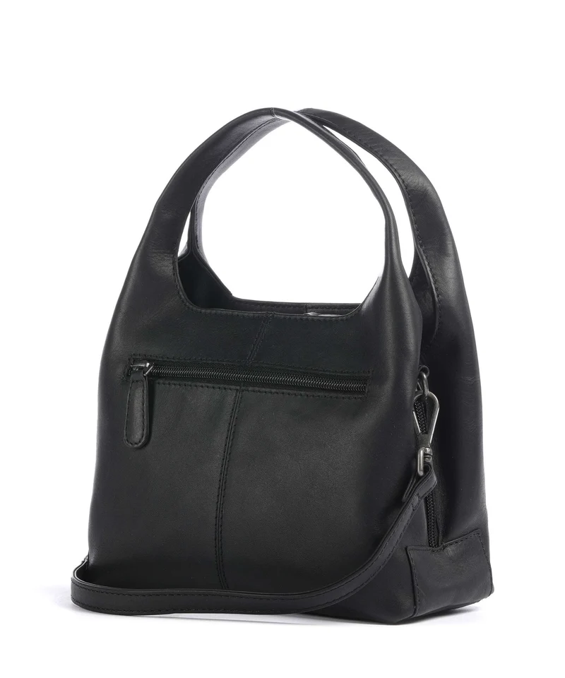 The Chesterfield Brand Wax Pull Up Cow Lunera Handtasche black