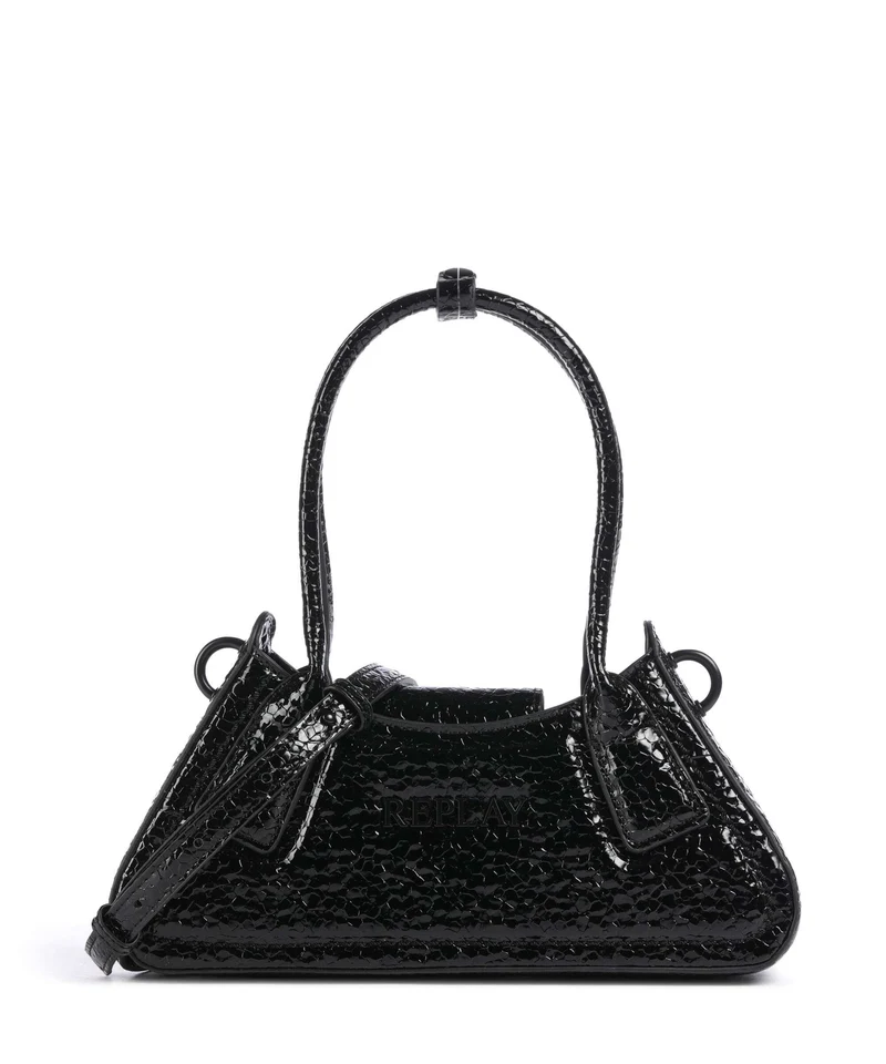 Replay Schultertasche shiny black