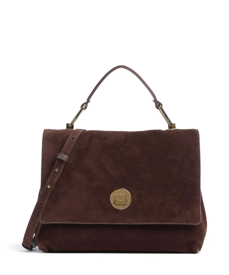 Coccinelle Liya Suede Handtasche brunette