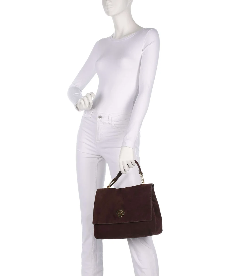 Coccinelle Liya Suede Handtasche brunette