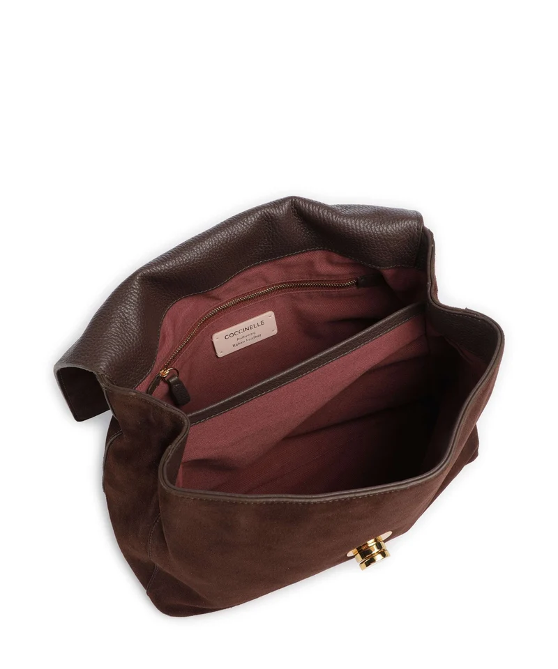 Coccinelle Liya Suede Handtasche brunette