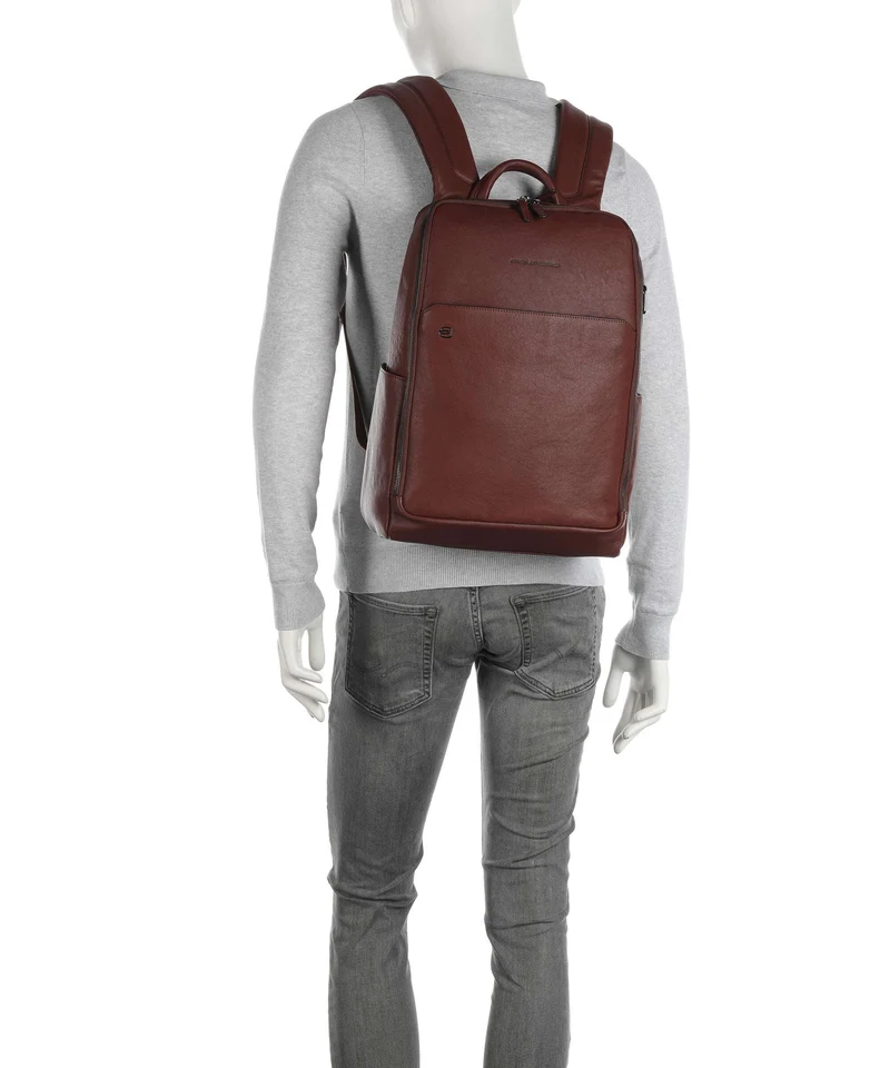 Piquadro Black Square Rucksack tabacco