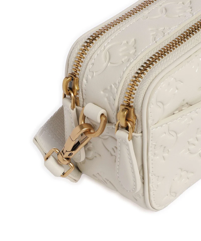 Pinko Mini Umhängetasche bianco seta/antique gold
