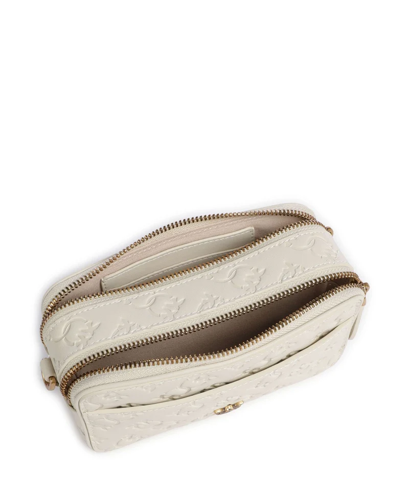 Pinko Mini Umhängetasche bianco seta/antique gold