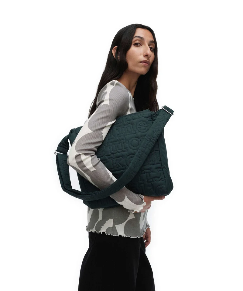 Marimekko Joy Logo M Umhängetasche dark green