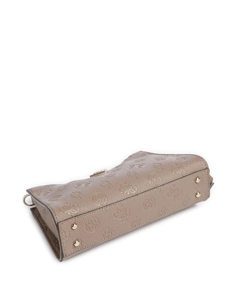 Guess Cresidia Schultertasche dark taupe logo