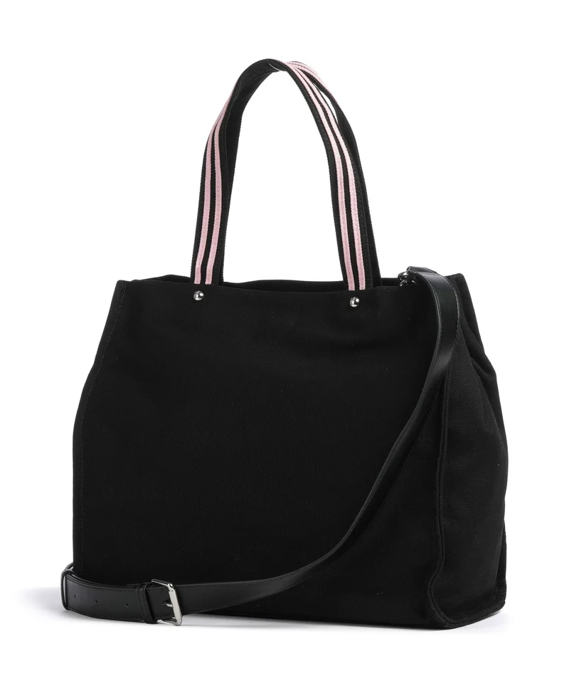 Juicy Couture Iris Patch Canvas L Shopper black/juicy pink