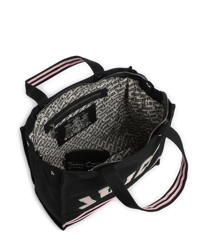 Juicy Couture Iris Patch Canvas L Shopper black/juicy pink