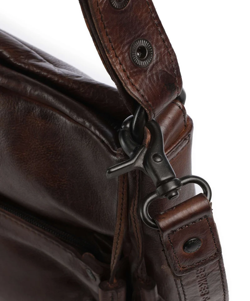 Spikes & Sparrow Apache Saar Schultertasche dark brown