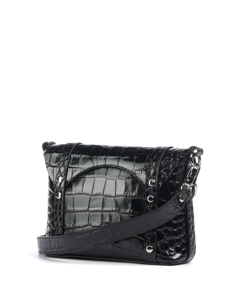Vivienne Westwood Kim Embossed Croc Umhängetasche black