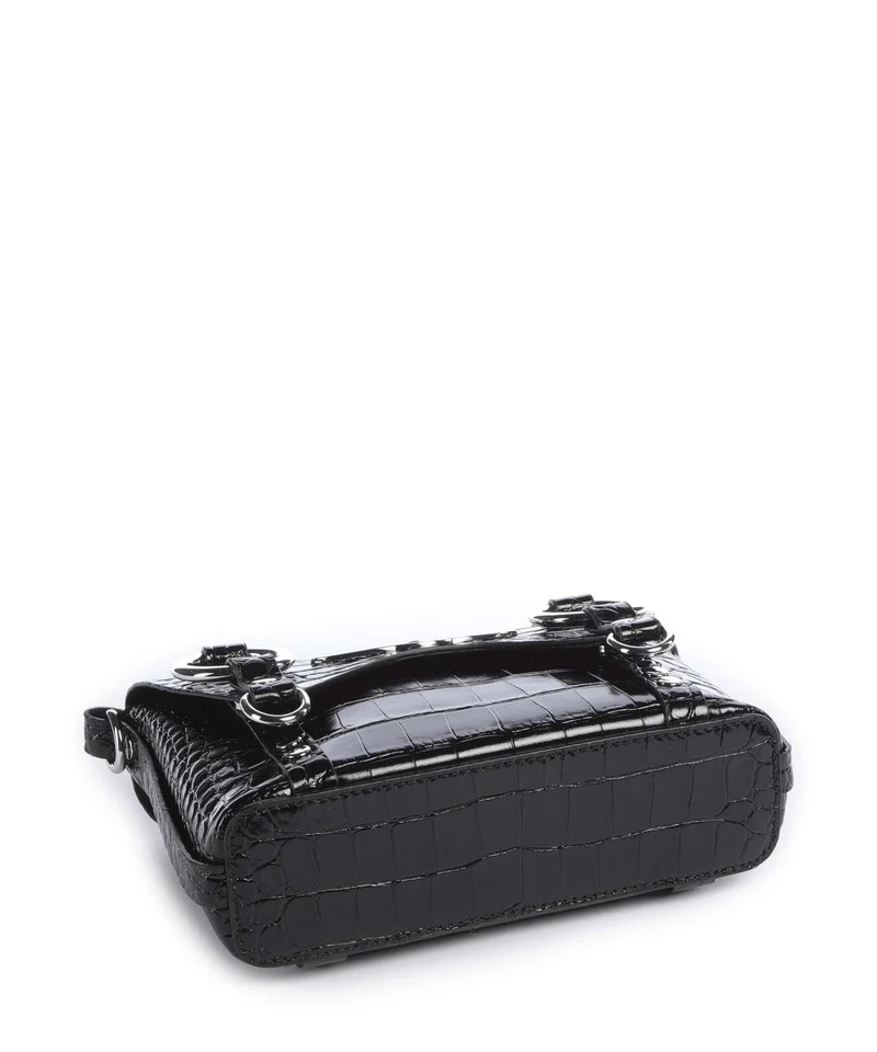 Vivienne Westwood Kim Embossed Croc Umhängetasche black