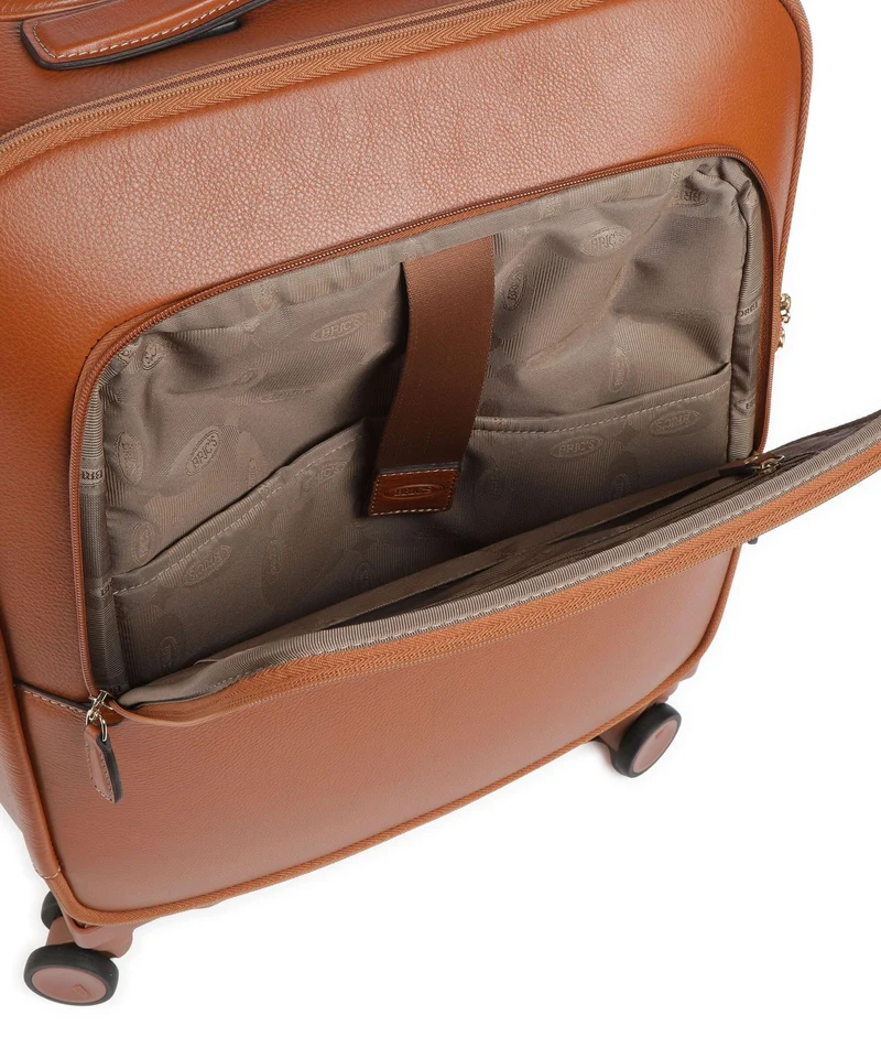 Brics Life Pelle 4-Rollen Trolley leder