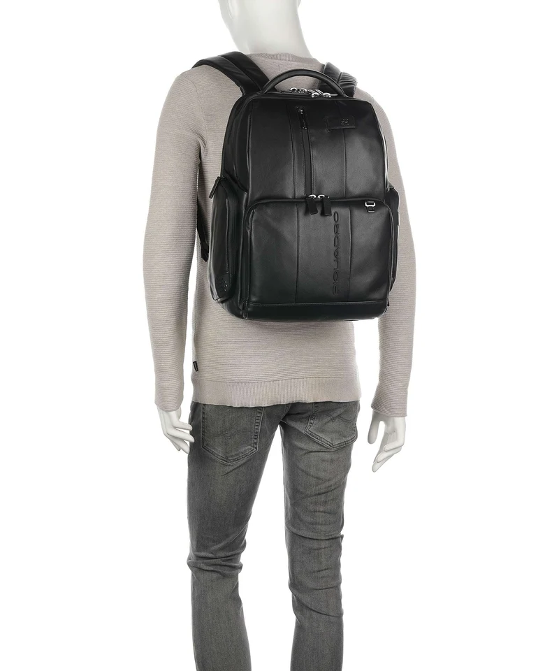 Piquadro Urban Laptop-Rucksack schwarz