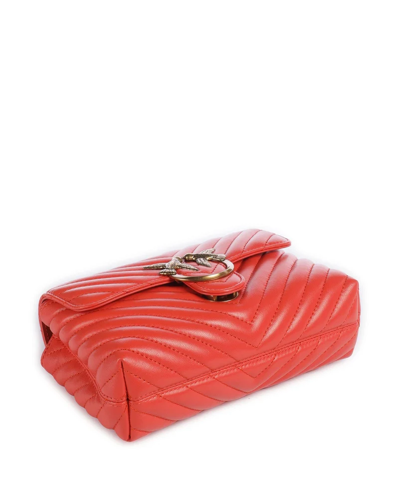 Pinko Love Lady Puff Mini Handtasche rosso mandarino/antique gold