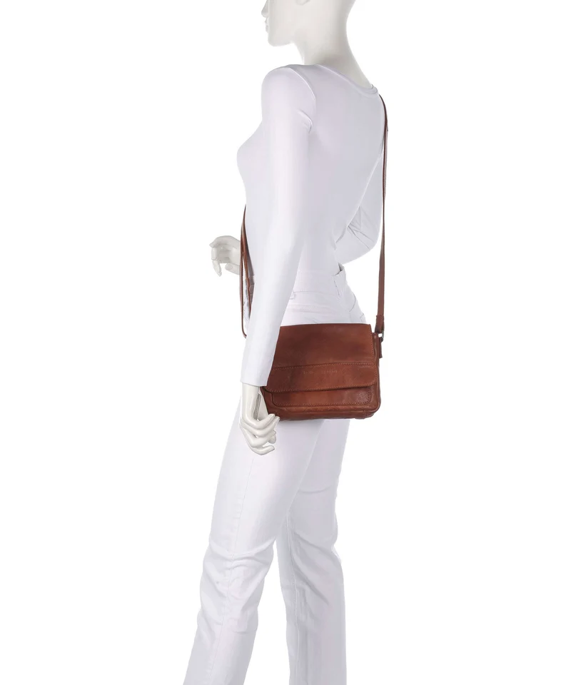 The Chesterfield Brand Washed Waxed Cow Ann Umhängetasche cognac