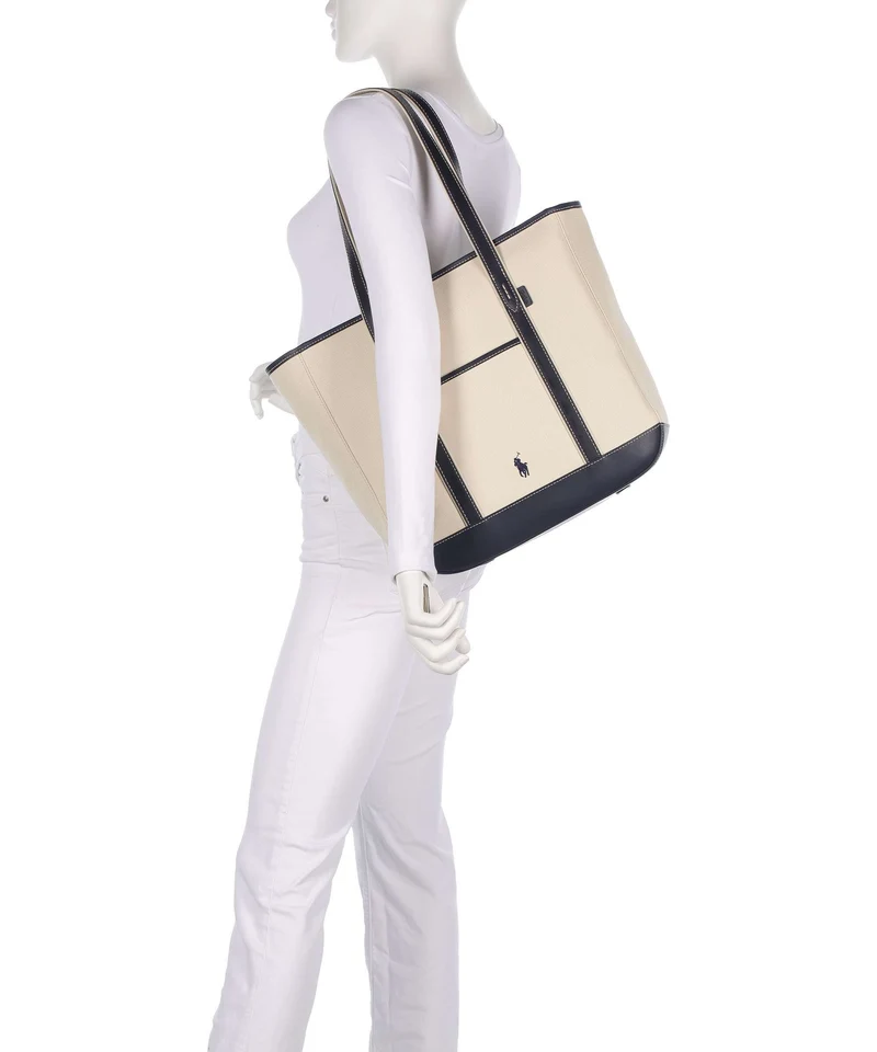 Polo Ralph Lauren Canvas Medium Shopper ecru/navy