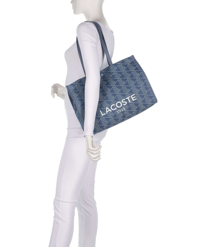 Lacoste Heritage Jacquard Shopper denim