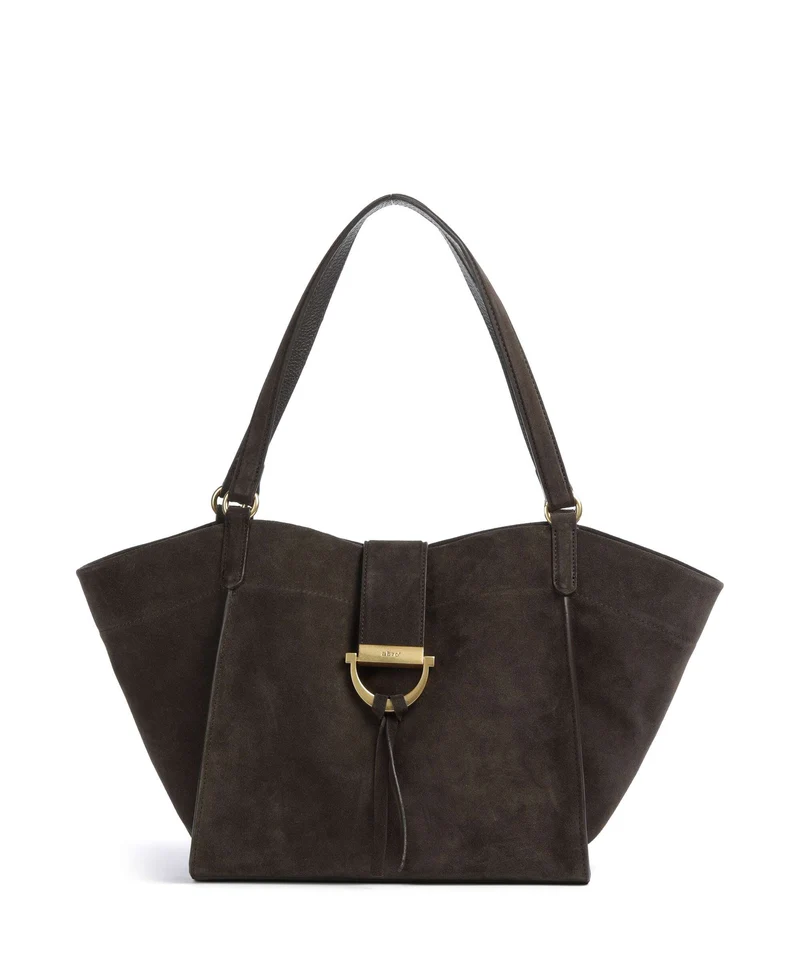 Abro Suede Temi Shopper dark brown