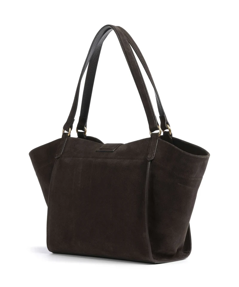 Abro Suede Temi Shopper dark brown