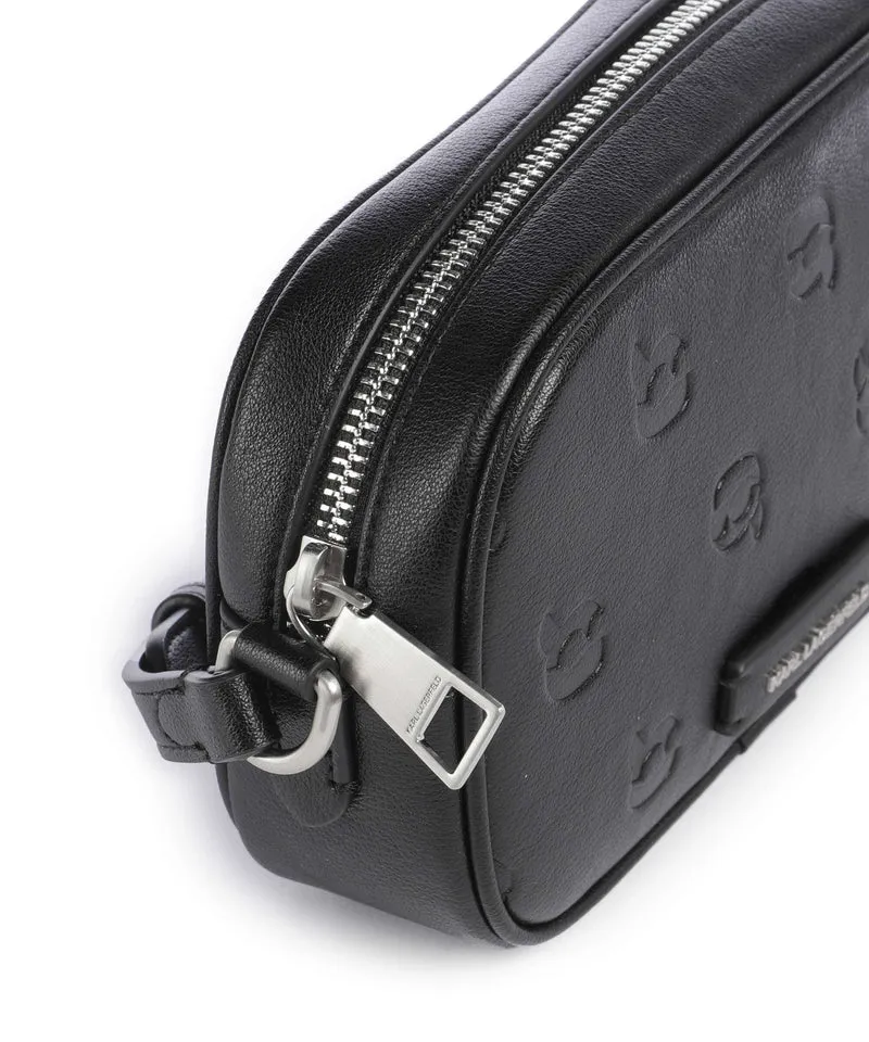 Karl Lagerfeld K/Ikon Monogram Umhängetasche tonal black