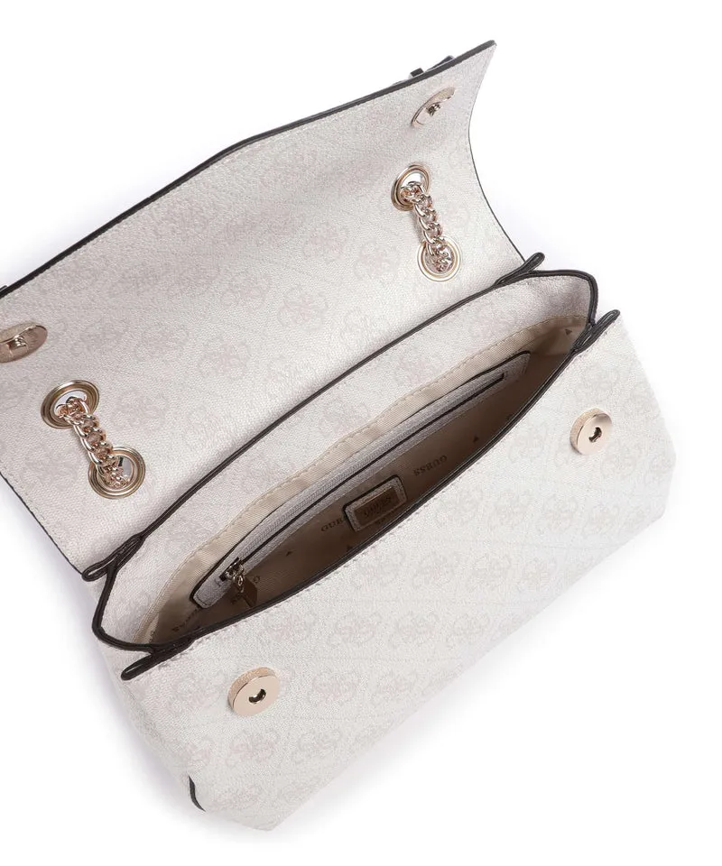 Guess Katya 4G Logo Schultertasche white logo