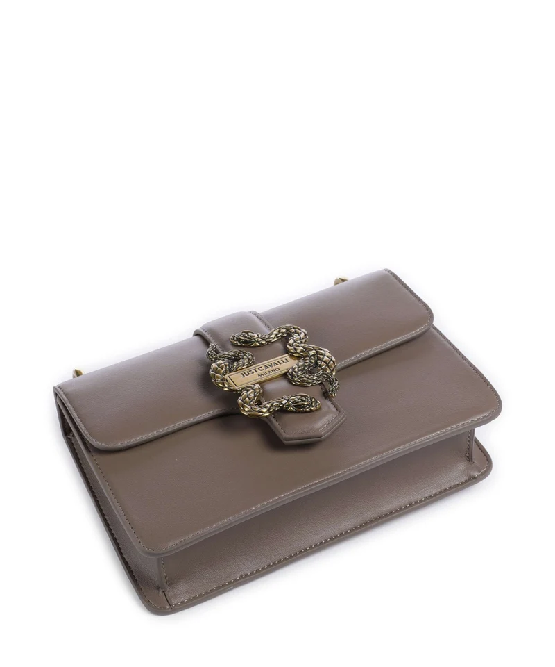 Just Cavalli Iconic Snakes Schultertasche taupe