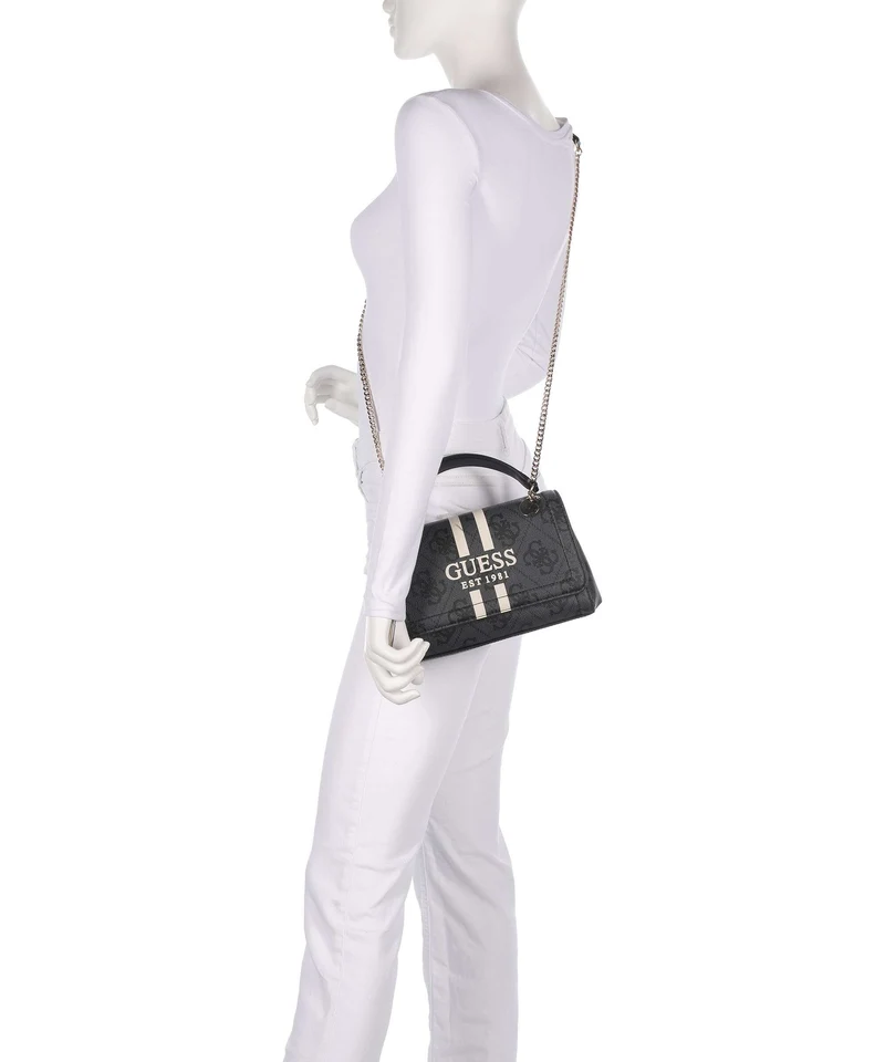 Guess Noelle 4G Logo Schultertasche coal logo