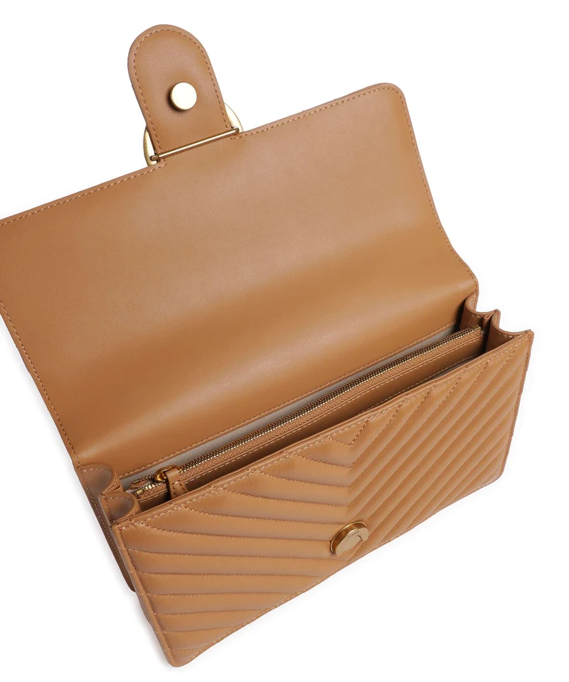 Pinko Love One Classic Schultertasche torrone/antique gold