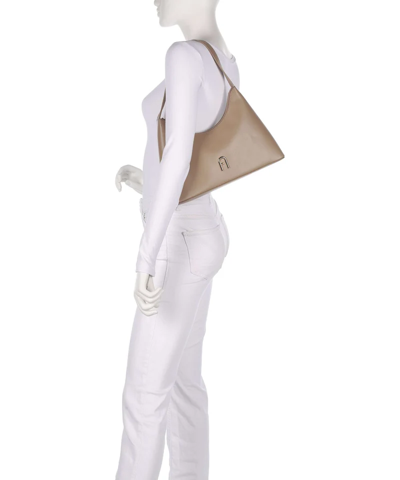 Furla Diamante S Schultertasche greige