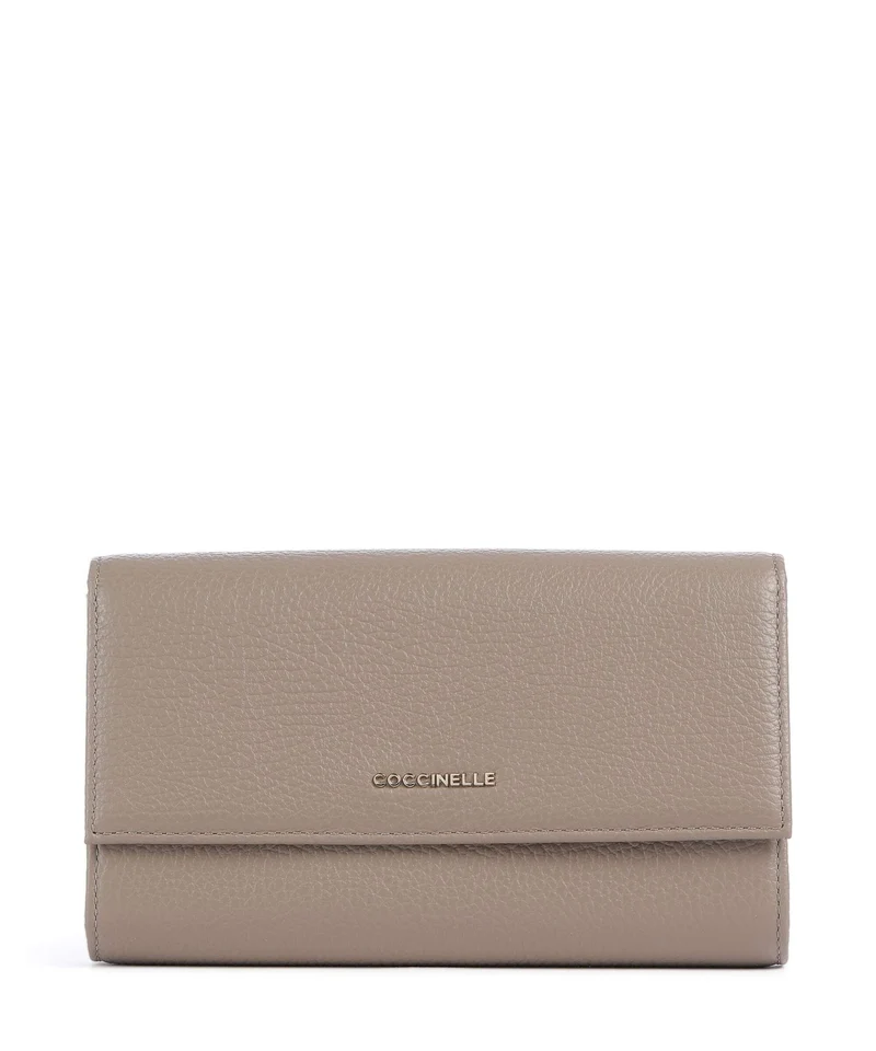 Coccinelle Metallic Soft Geldbörse warm taupe