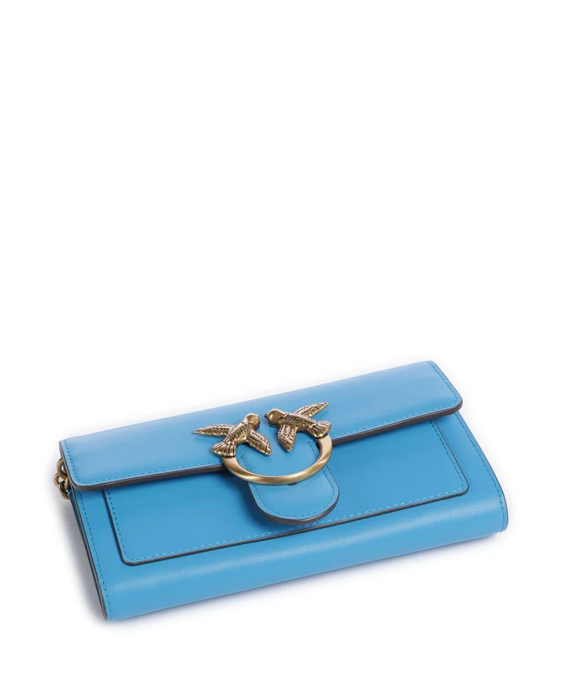 Pinko Love One Geldbörse azzurro dresda/antique gold